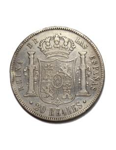 ISABEL II -  20 Reales 1857 Madrid 2