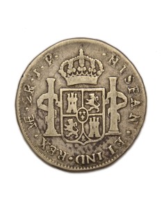 FERNANDO VII - 2 Reales 1815 Lima 2