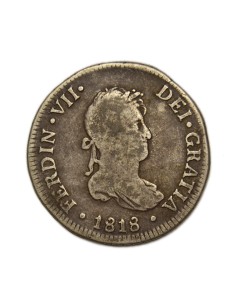 FERNANDO VII - 2 Reales 1818 Lima