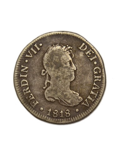 FERNANDO VII - 2 Reales 1818 Lima