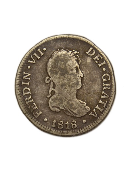 FERNANDO VII - 2 Reales 1818 Lima
