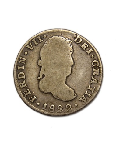 FERNANDO VII - 2 Reales 1822 Guanajuato