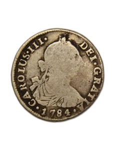 CARLOS III - 2 Reales 1784 Potosí