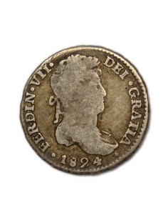 FERNANDO VII - 1 Real 1824 Potosí