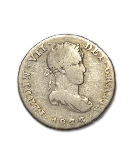 FERNANDO VII - 1/2 Real 1833 Madrid