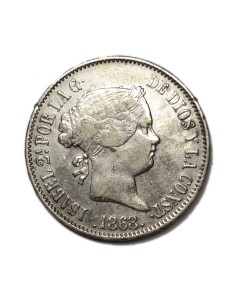 ISABEL II - 50 centavos 1868 Manila