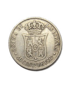 ISABEL II - 40 céntimos de escudo 1867 Madrid 2