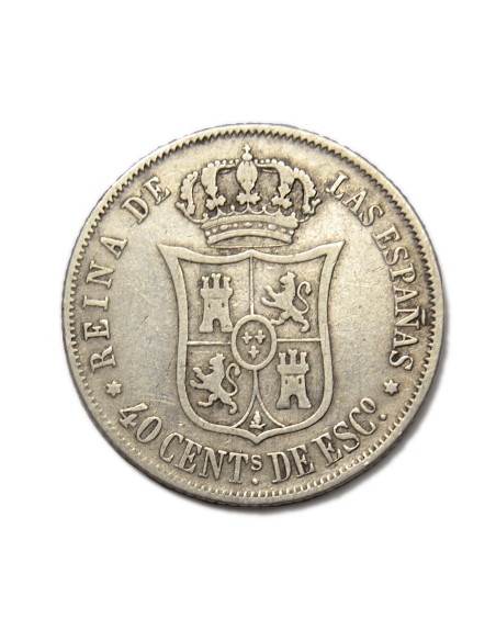 ISABEL II - 40 céntimos de escudo 1867 Madrid