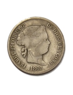 ISABEL II - 2 reales 1860 Madrid