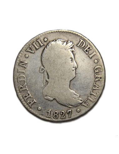 FERNANDO VII - 2 Reales 1827 Sevilla