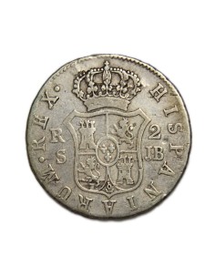 FERNANDO VII - 2 Reales 1827 Sevilla 2
