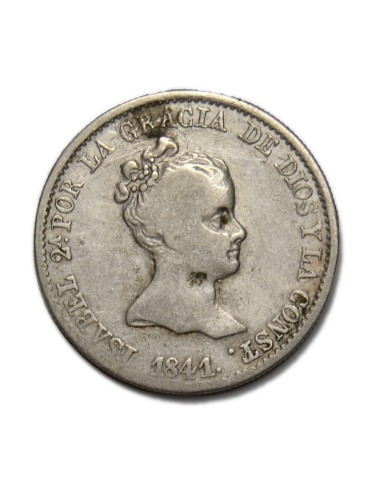 ISABEL II - 4 reales 1841 Barcelona