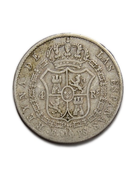ISABEL II - 4 reales 1841 Barcelona