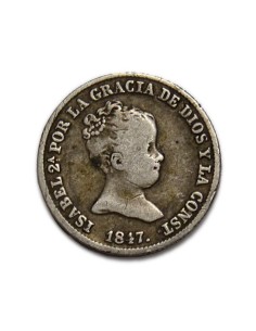 ISABEL II - 1 real 1847 Madrid