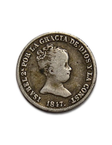 ISABEL II - 1 real 1847 Madrid