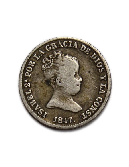 ISABEL II - 1 real 1847 Madrid