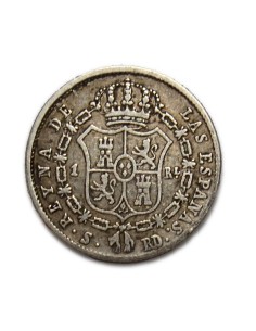 ISABEL II - 1 real 1850 Sevilla 2