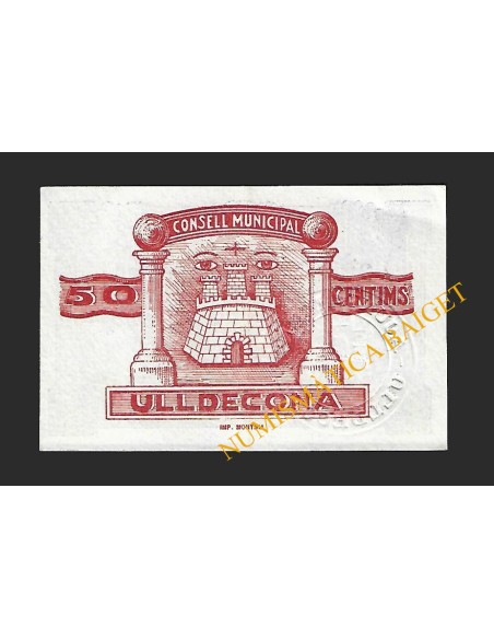 ULLDECONA (Tarragona) - 50 cèntims 1937