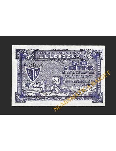 ULLDECONA (Tarragona) - 50 cèntims 1937