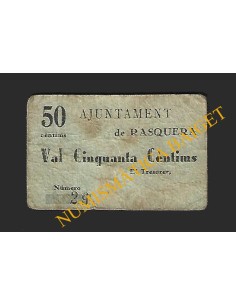 RASQUERA (Tarragona) - 50 cèntims 1937