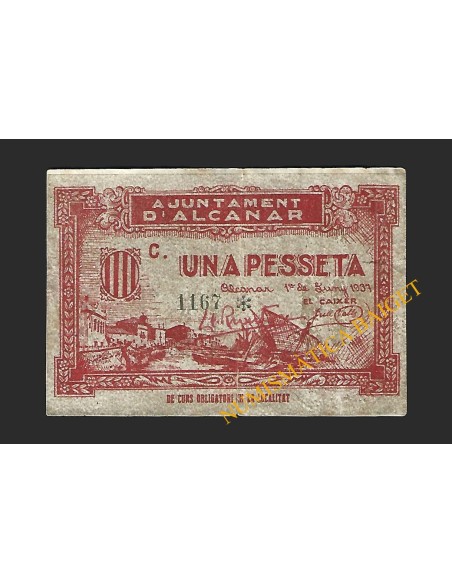 ALCANAR (Tarragona) - 1 pesseta 1937