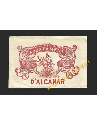 ALCANAR (Tarragona) - 25 cèntims 1937