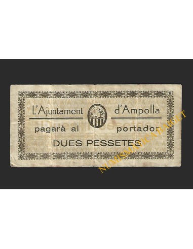 AMPOLLA (Tarragona) - 2 pessetes 1937