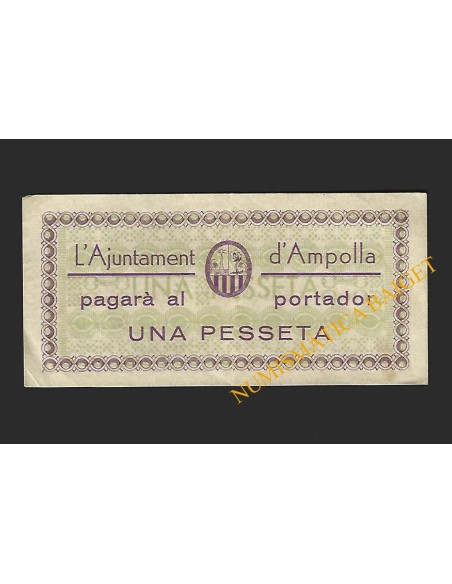 AMPOLLA (Tarragona) - 1 pesseta 1937