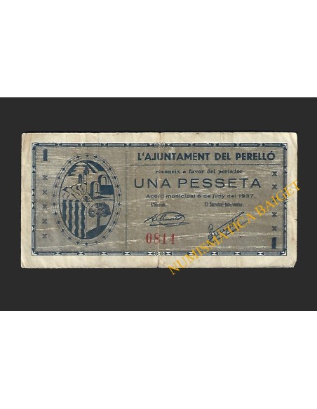 PERELLO, EL (Tarragona) - 1 pesseta 1937