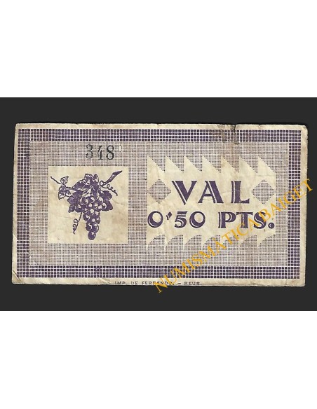 SOLIVELLA  (Tarragona) - 0'50 pessetes 1937
