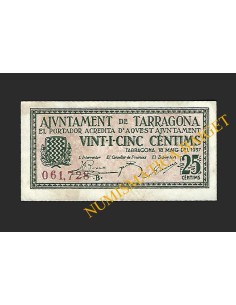 TARRAGONA - 25 cèntims 1937