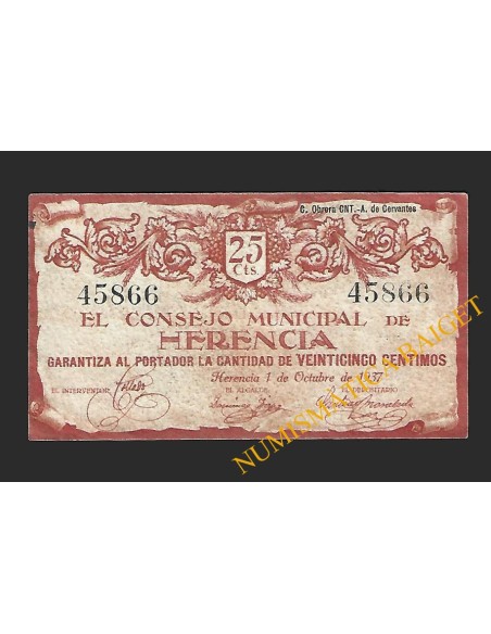 HERENCIA (Ciudad Real) - 25 céntimos