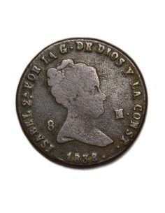 ISABEL II - 8 maravedís 1838 Segovia