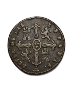ISABEL II - 8 maravedís 1838 Segovia 2