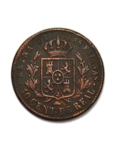 ISABEL II - 10 céntimos de real 1859 Segovia 2