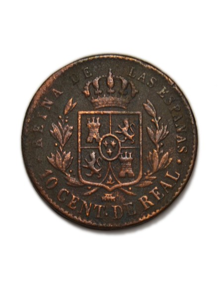 ISABEL II - 10 céntimos de real 1859 Segovia