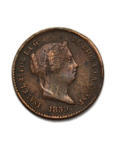ISABEL II - 10 céntimos de real 1859 Segovia