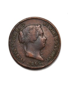 ISABEL II - 10 céntimos de real 1862 Segovia