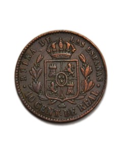 ISABEL II - 10 céntimos de real 1862 Segovia 2