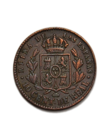 ISABEL II - 10 céntimos de real 1862 Segovia