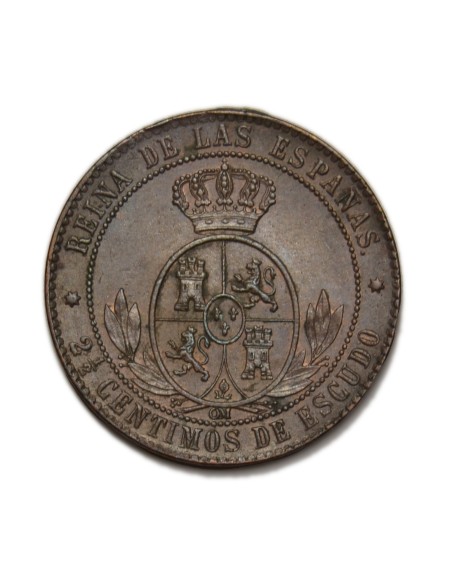 ISABEL II - 2 1/2 céntimos de escudo 1867 Sevilla