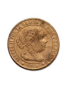 ISABEL II - 1/2 céntimo de escudo 1868 Barcelona