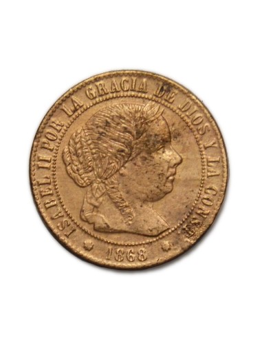 ISABEL II - 1/2 céntimo de escudo 1868 Barcelona