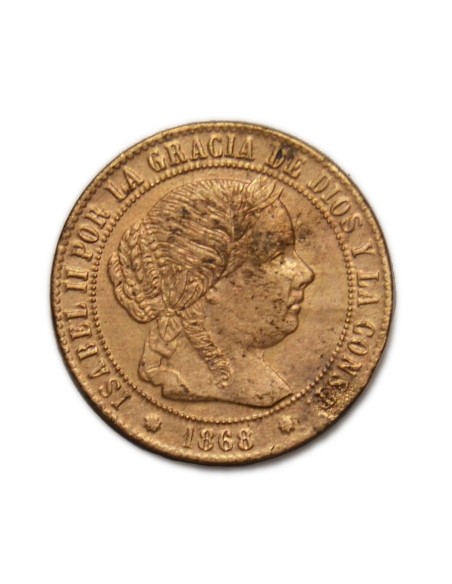 ISABEL II - 1/2 céntimo de escudo 1868 Barcelona