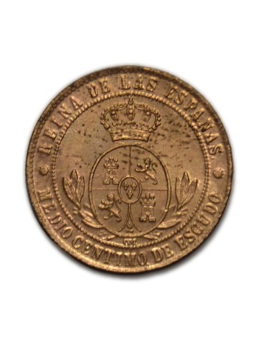 ISABEL II - 1/2 céntimo de escudo 1868 Barcelona