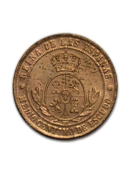 ISABEL II - 1/2 céntimo de escudo 1868 Barcelona