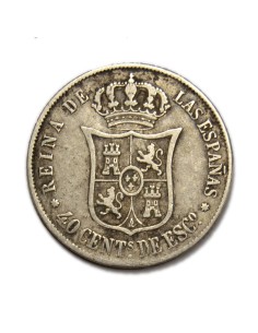 ISABEL II - 40 céntimos de escudo 1866 Sevilla 2