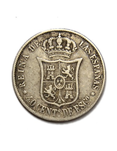 ISABEL II - 40 céntimos de escudo 1866 Sevilla