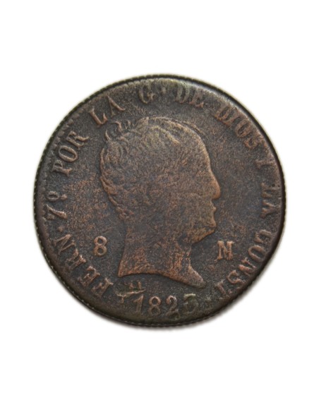 FERNANDO VII - 8 maravedís 1823 Jubia