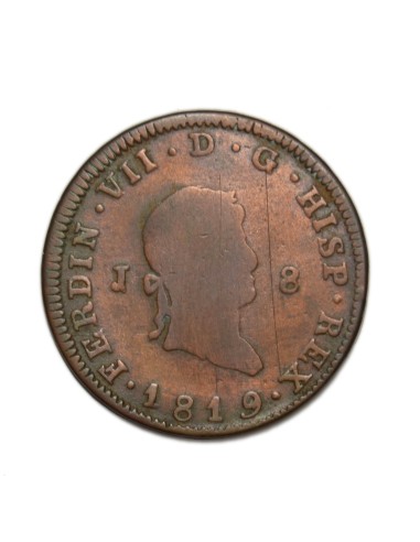 FERNANDO VII - 8 maravedís 1819 Jubia
